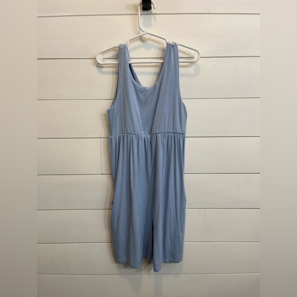 Remie Girl blue romper. Size 8.